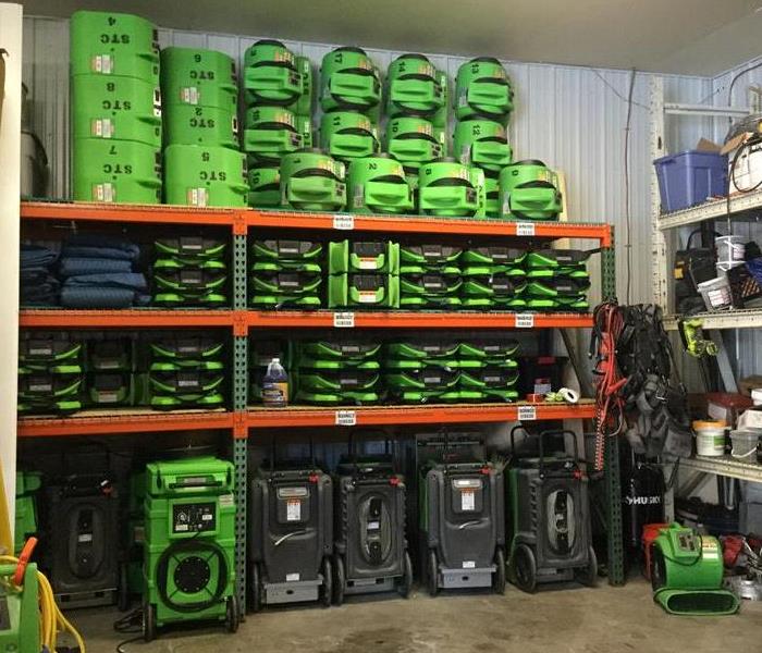 Several items of SERVPRO equipment.
